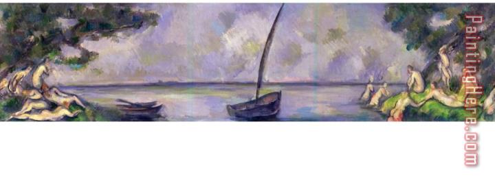 Paul Cezanne Boat And Bathers